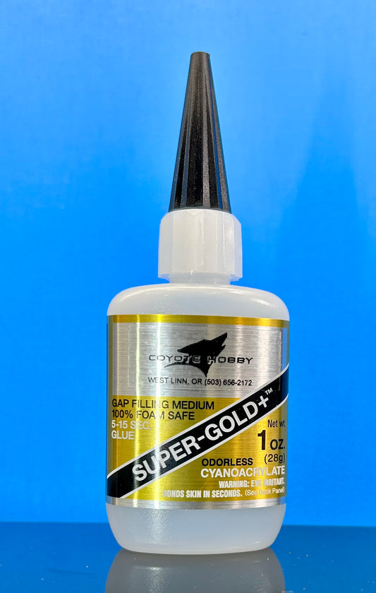 Bob Smith Super Gold+ Oderless Gap Filling Medium CA  (1) oz. Cyanoacrylate Glue