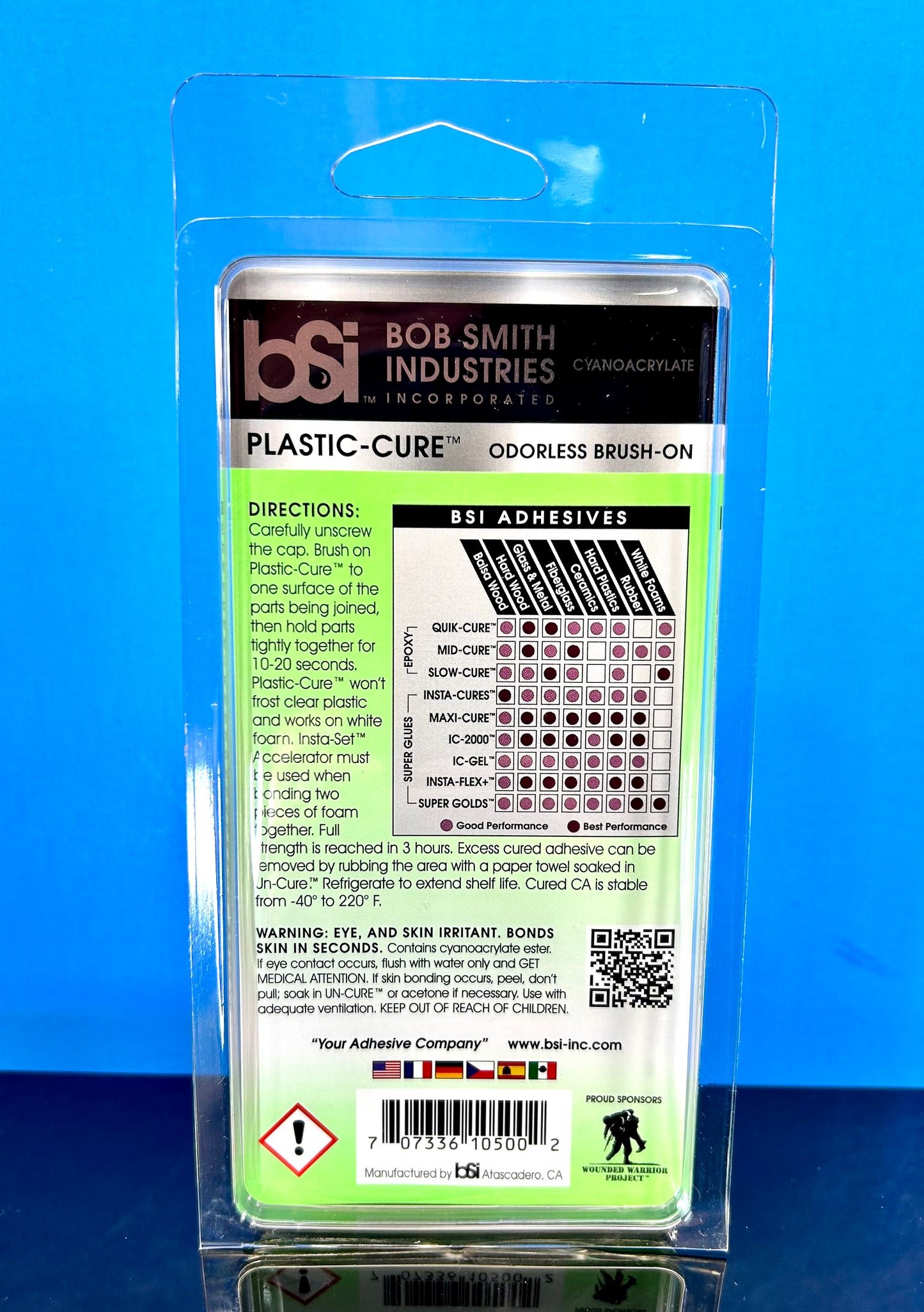 Bob Smith Plastic-Cure Plastic Model Glue w/ Applicator Brush (4) oz.