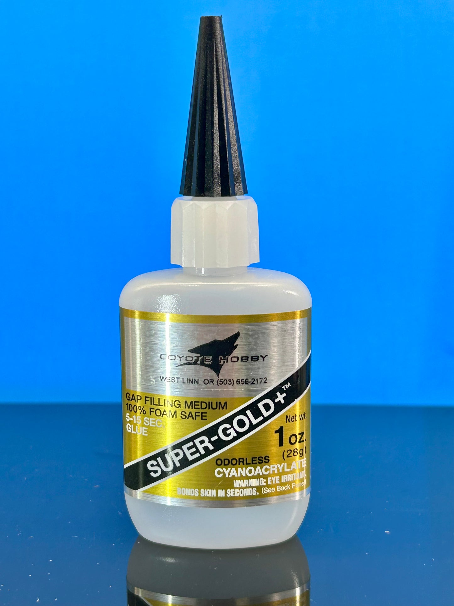 Bob Smith Super Gold+ Oderless Gap Filling Medium CA (1) oz. Cyanoacrylate Glue