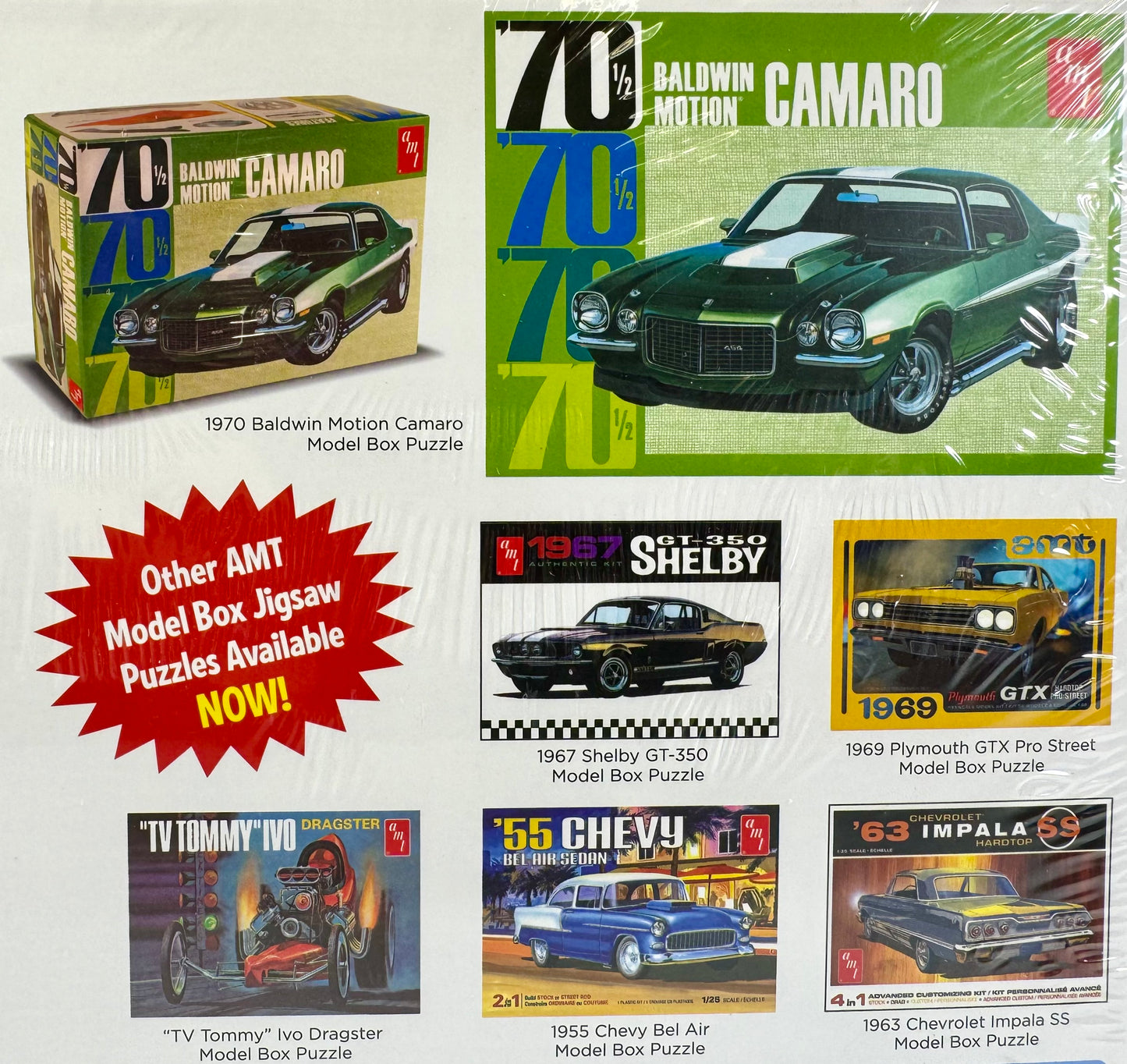 AMT 1970 1/2 Baldwin Motion Camaro 1000 Piece Jigsaw Puzzle AWAC009/12 Factory Sealed Box