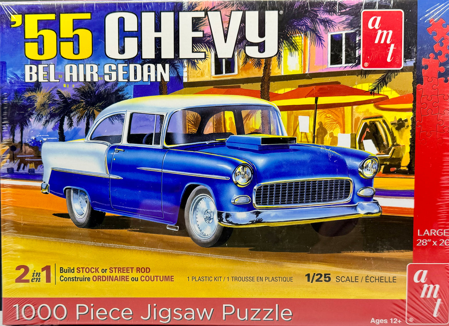 AMT 1955 Chevy Bel Air Sedan 1000 Piece Jigsaw Puzzle AWAC009/12 Factory Sealed