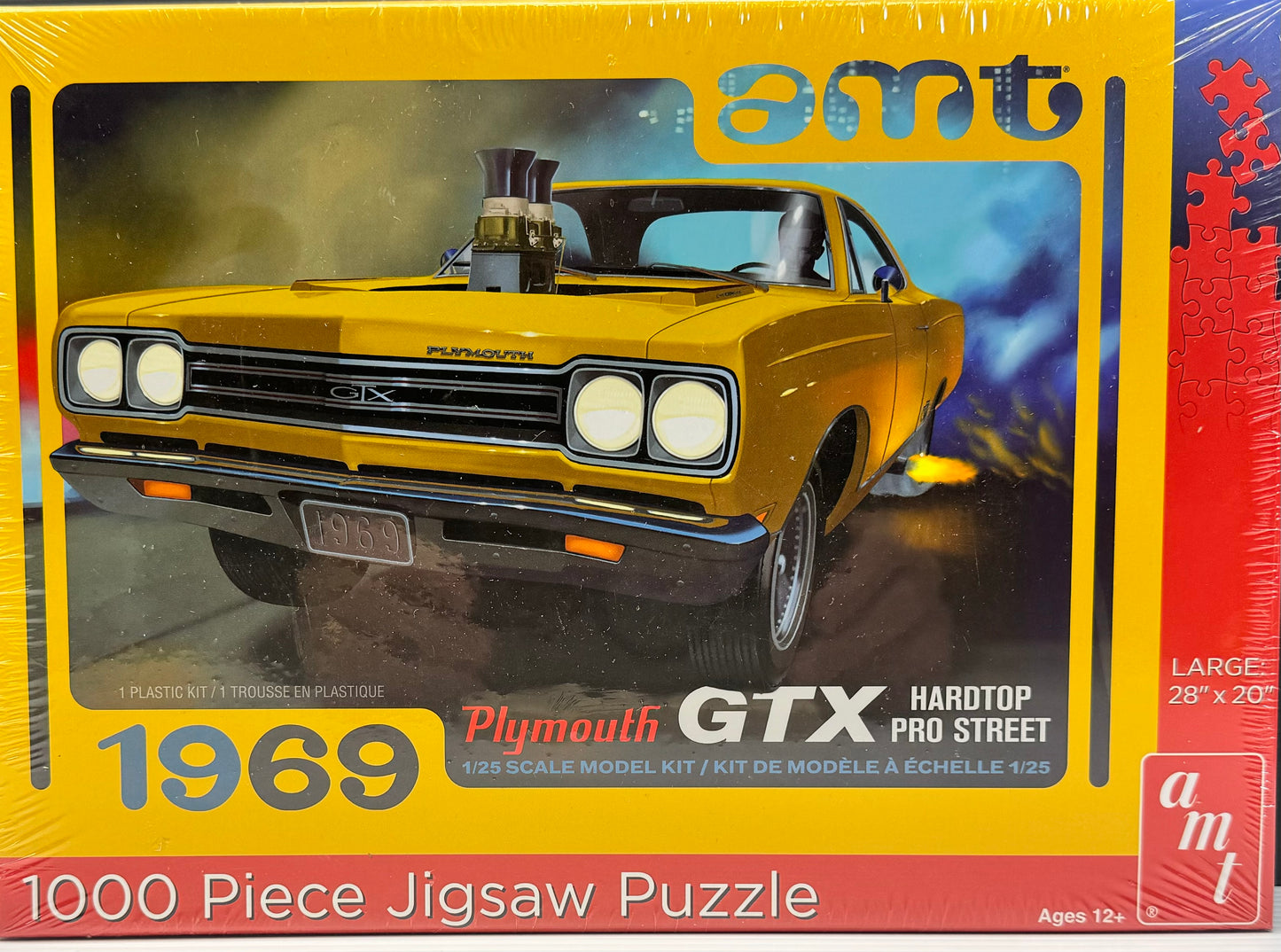AMT 1969 Plymouth GTX Hardtop 1000 Piece Jigsaw Puzzle AWAC009/12 Factory Sealed