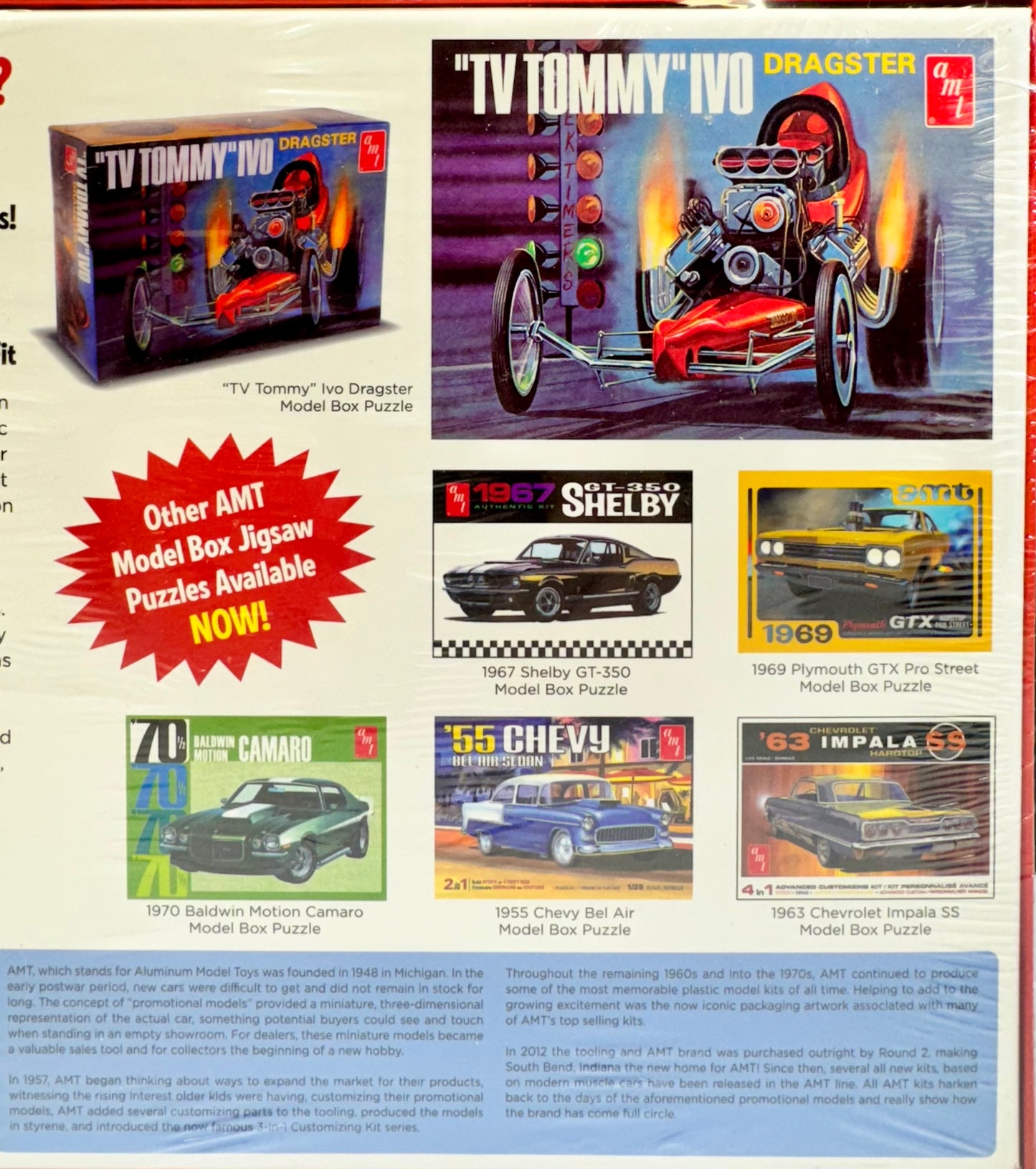AMT "TV TOMMY IVO" Dragster 1000 Piece Jigsaw Puzzle AWAC009/12 Factory Sealed