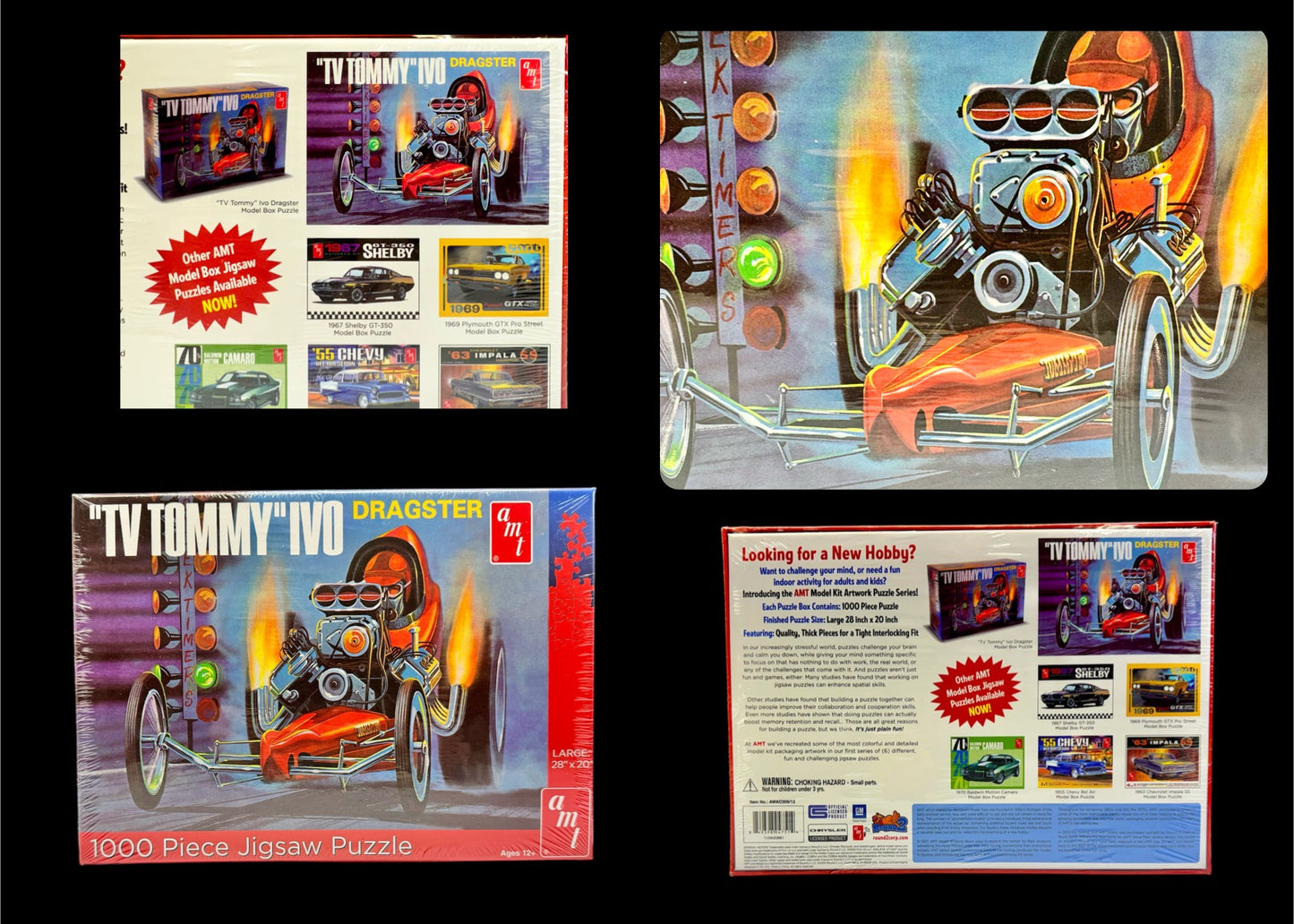 AMT "TV TOMMY IVO" Dragster 1000 Piece Jigsaw Puzzle AWAC009/12 Factory Sealed