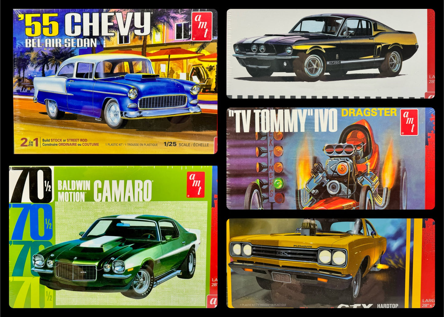 AMT 1955 Chevy Bel Air Sedan 1000 Piece Jigsaw Puzzle AWAC009/12 Factory Sealed