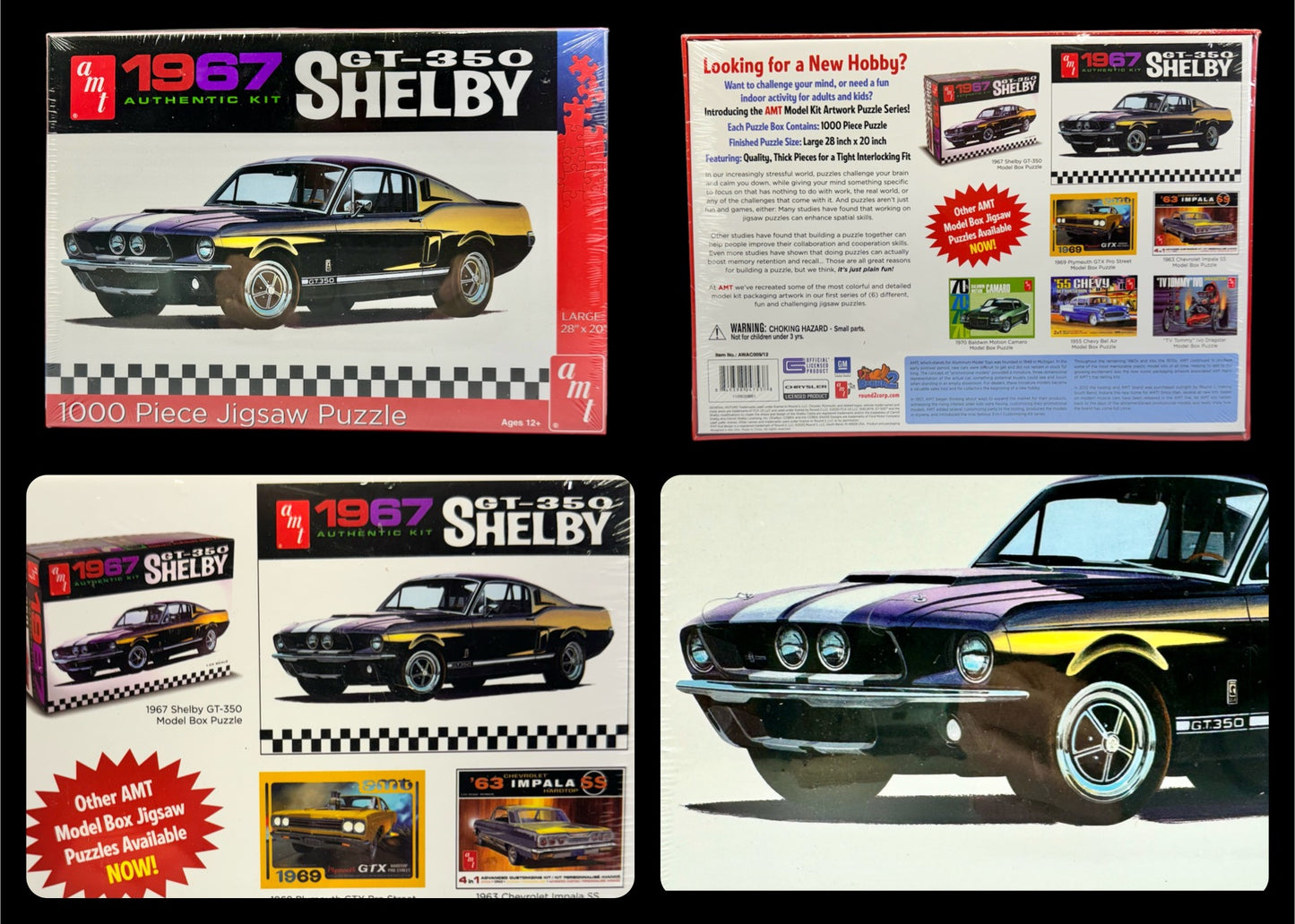 AMT 1967 Shelby GT350 Mustang 1000 Piece Jigsaw Puzzle AWAC009/12 Factory Sealed