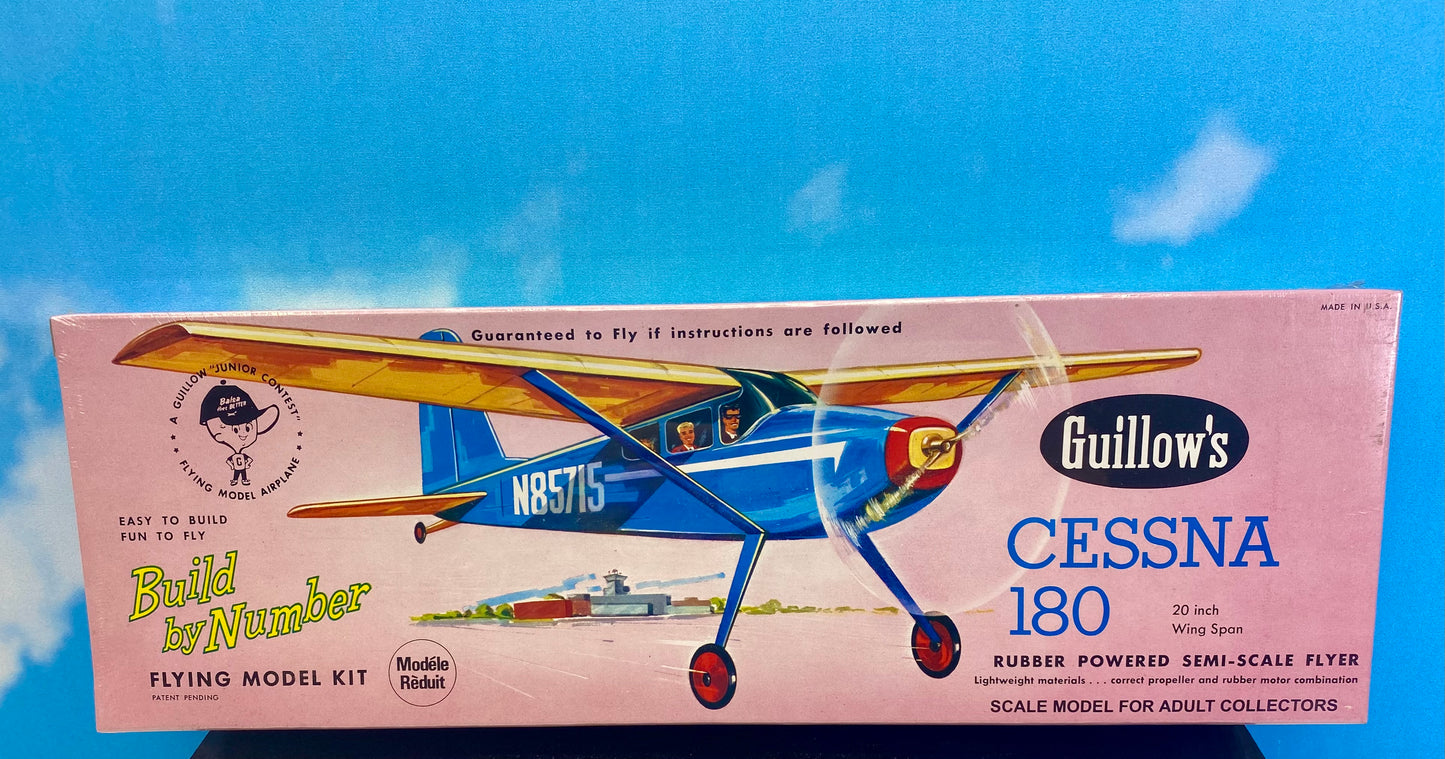 Classic Guillows Cessna 180 - Factory Sealed - 20" Wingspan Factory Sealed