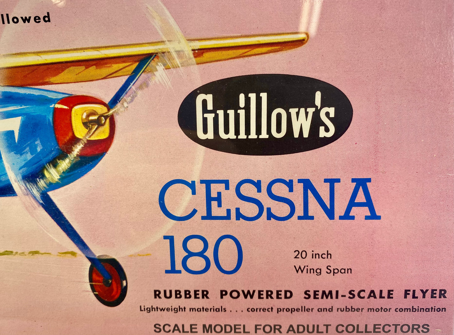 Classic Guillows Cessna 180 - Factory Sealed - 20" Wingspan Factory Sealed