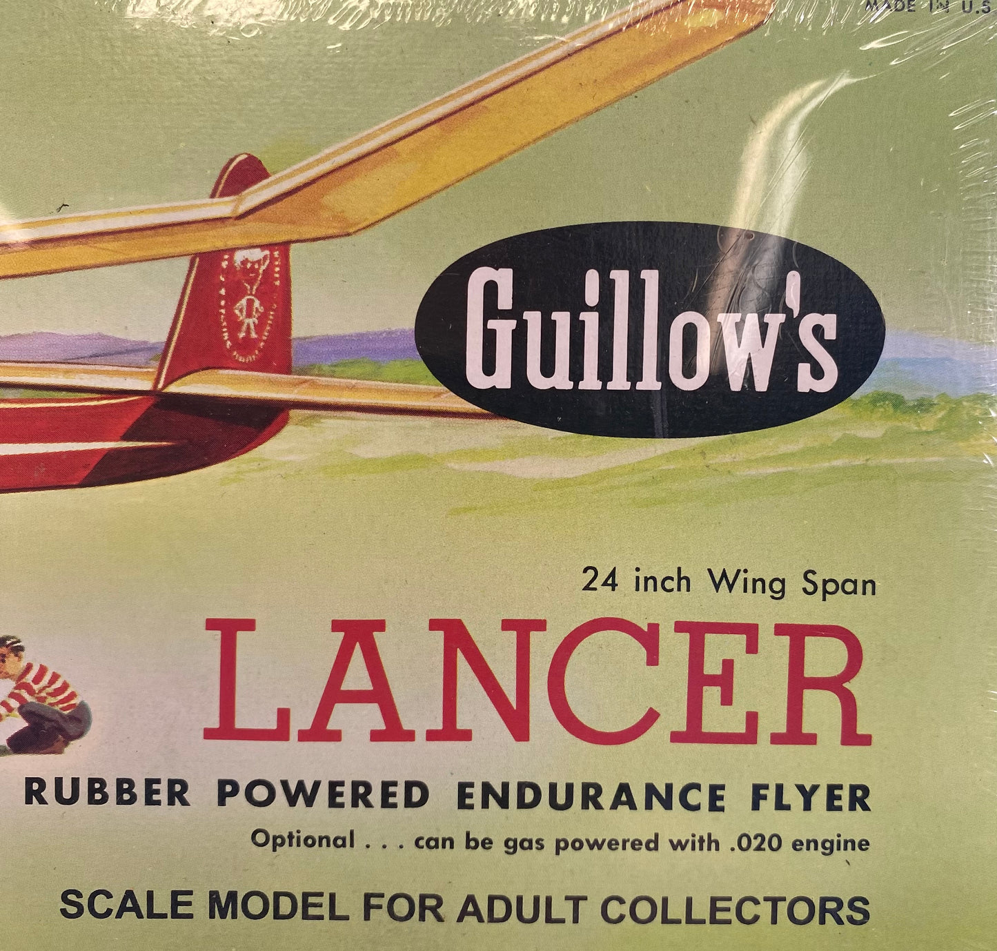 Guillow's Lancer - Factory Sealed - Balsa Wood Model Kit 24" Wingspan