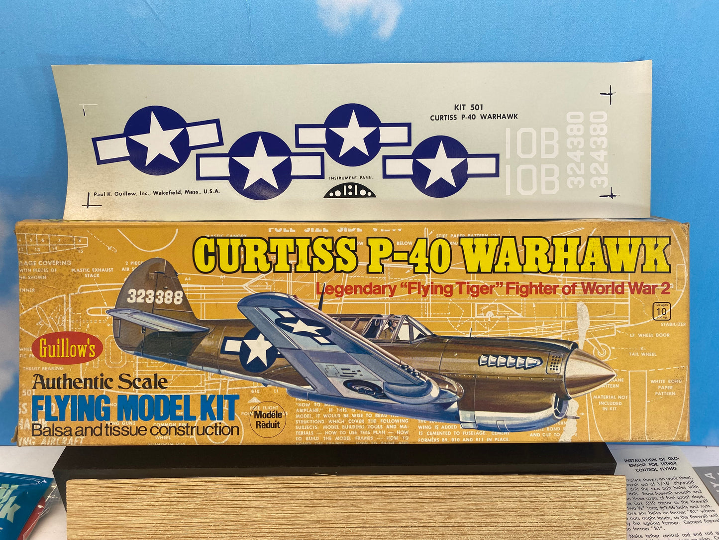 Guillows Curtiss P-40 Warhawk Balsa Wood Kit