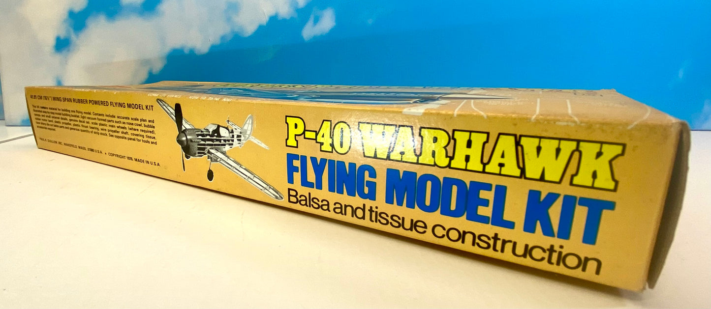 Guillows Curtiss P-40 Warhawk Balsa Wood Kit