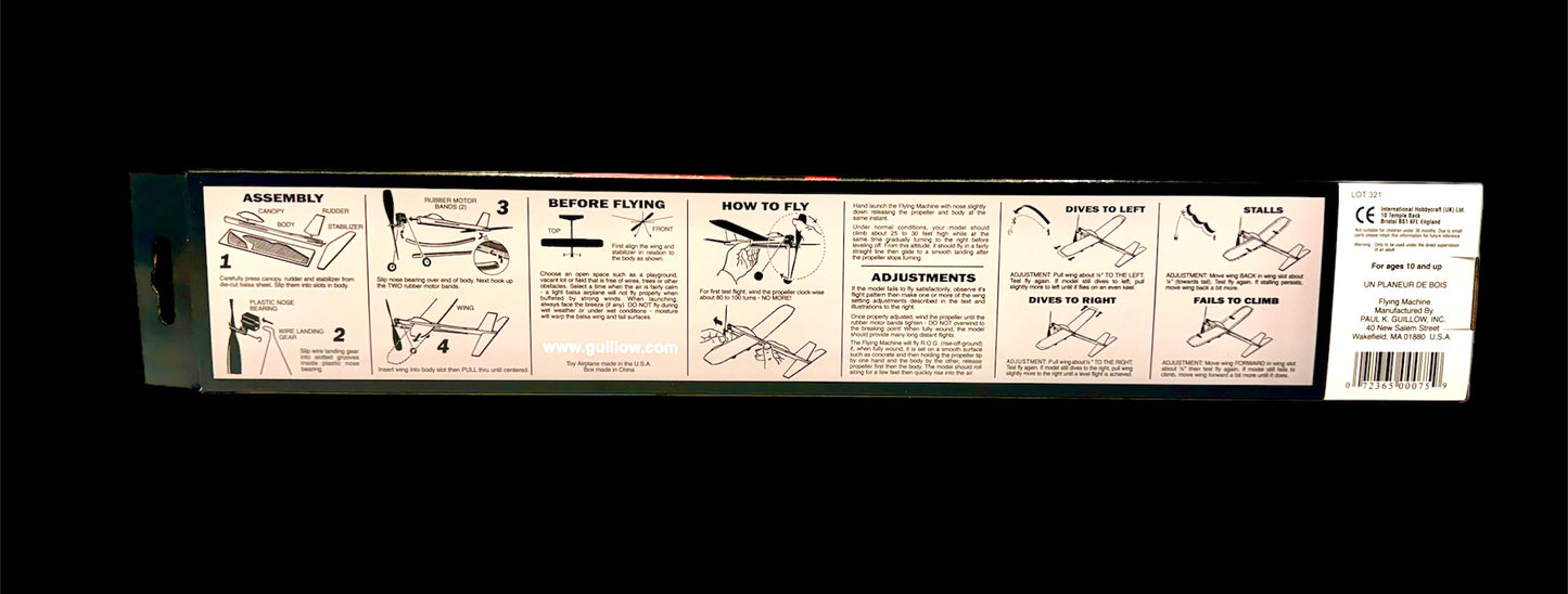 Guillows Flying Machine ROG Deluxe Rubber Powered Airplane