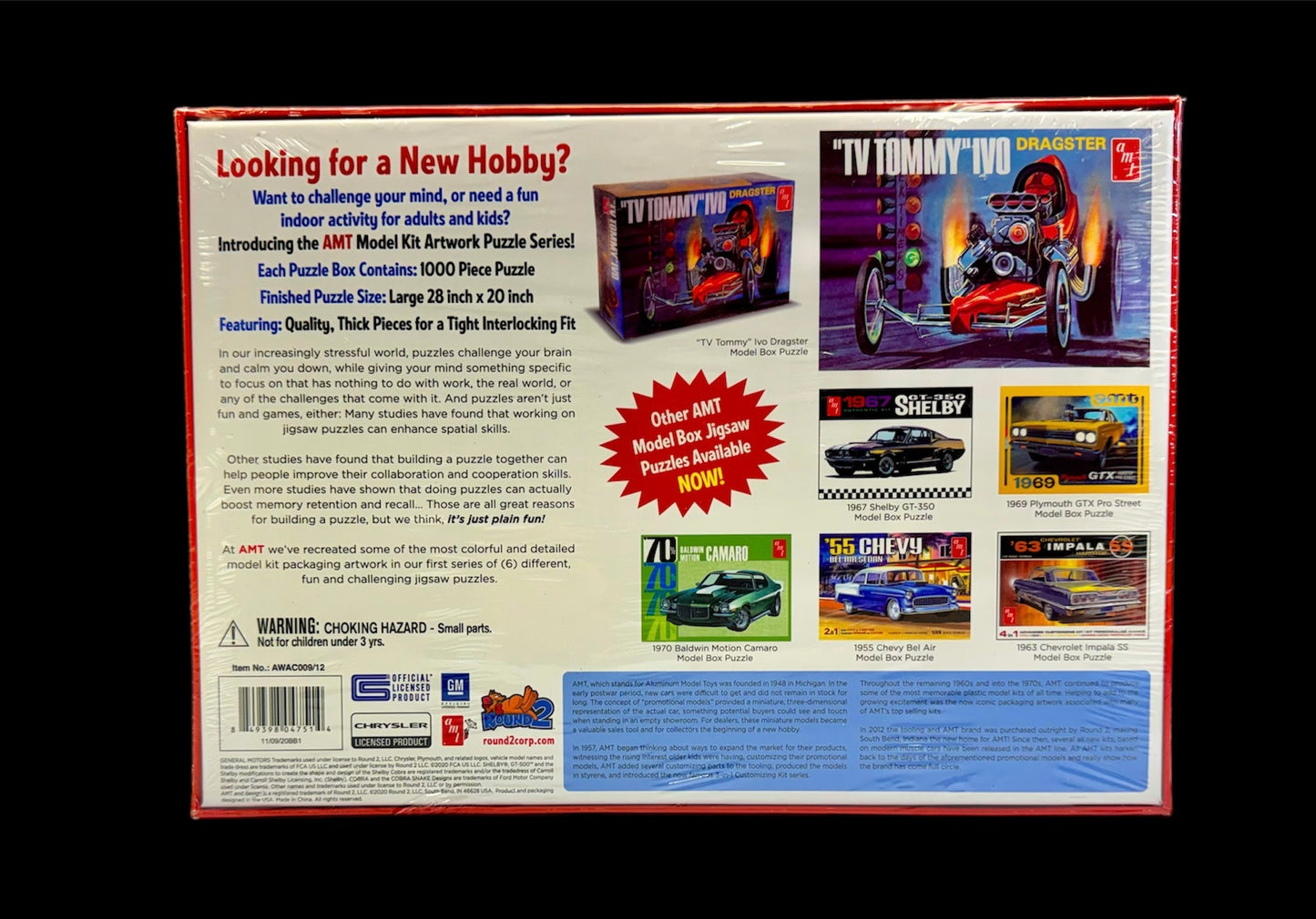 AMT "TV TOMMY IVO" Dragster 1000 Piece Jigsaw Puzzle AWAC009/12 Factory Sealed
