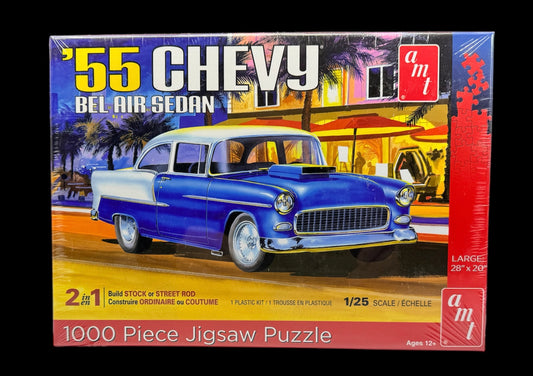 AMT 1955 Chevy Bel Air Sedan 1000 Piece Jigsaw Puzzle AWAC009/12 Factory Sealed