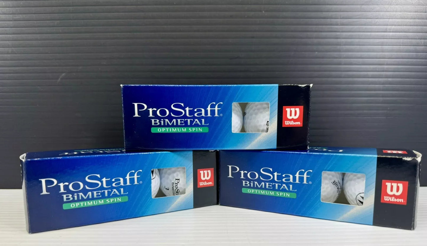 Wilson ProStaff Bi-Metal Optimum Spin Golf Balls 3 Sleeves