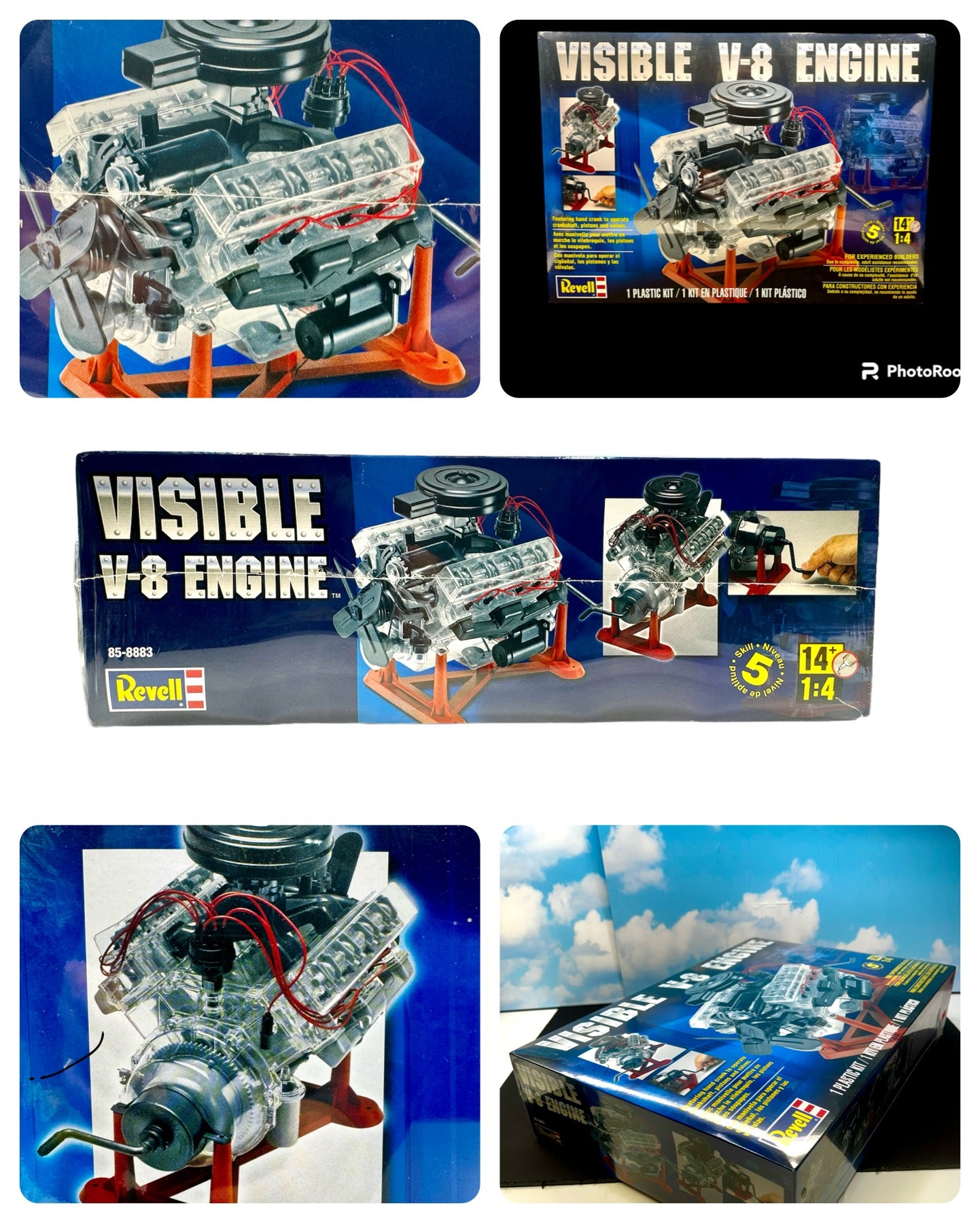 Revell Visible V-8 Engine 1:4 Scale Actual Moving Parts Factory Sealed