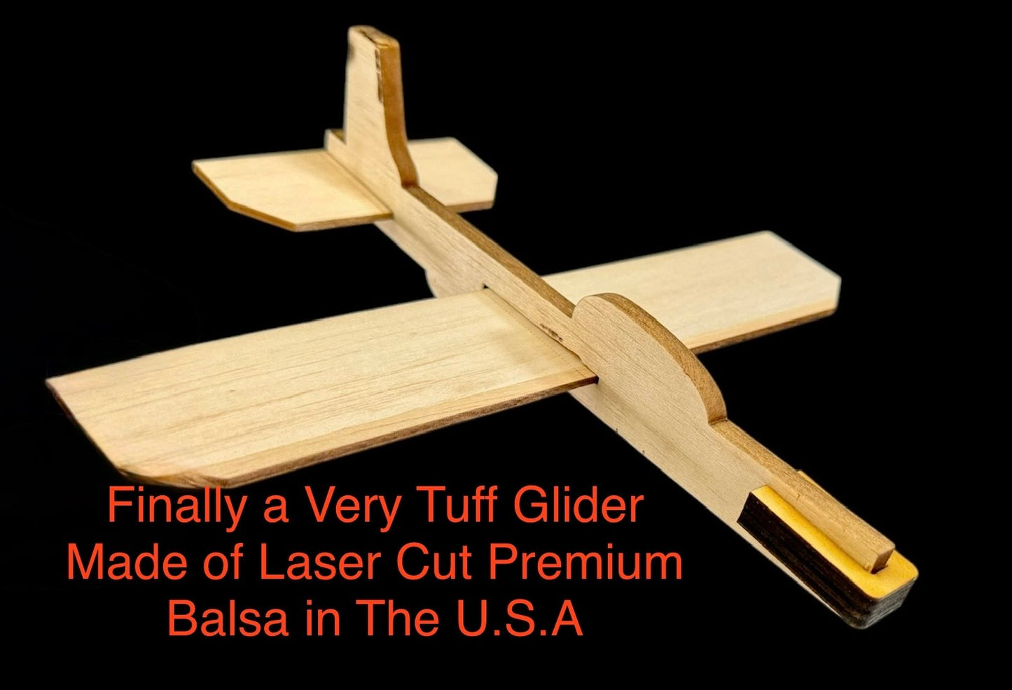 Lot of (2) Innovative New Hand Launch "Tuff Gliders" 9" Wingspan Precision Laser Cut Balsa Made In The U.S.A.