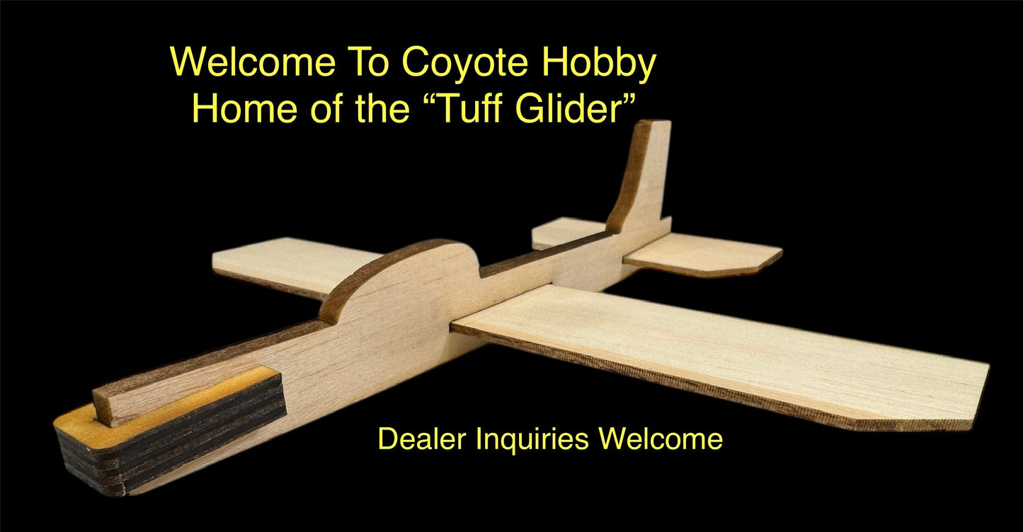 Lot of (2) Innovative New Hand Launch "Tuff Gliders" 9" Wingspan Precision Laser Cut Balsa Made In The U.S.A.