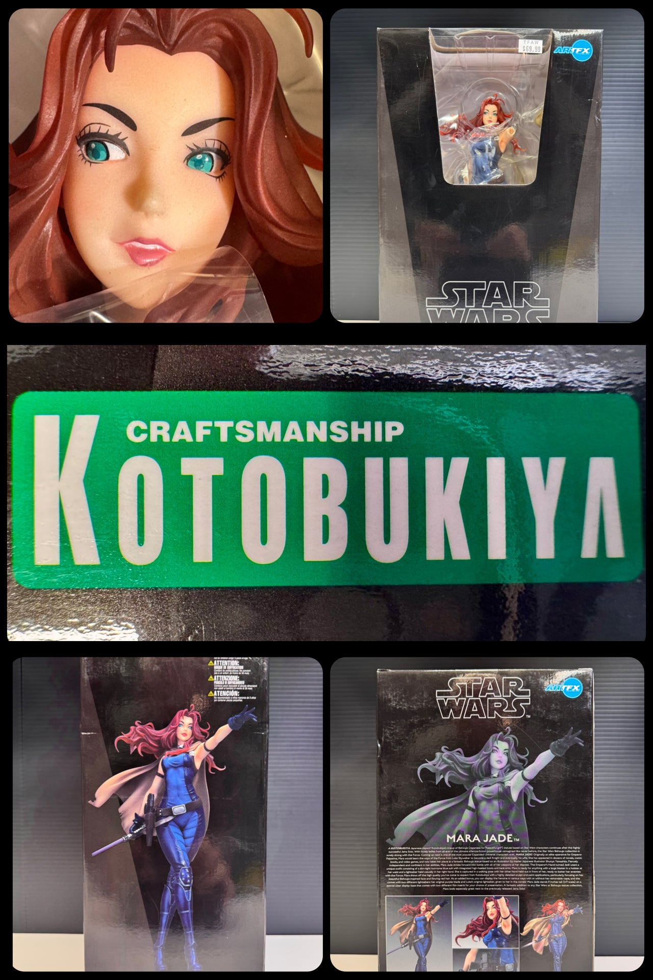 Rare Kotobukiya Mara Jade Bishoujo ArtFX Star Wars Statue Factory Sealed