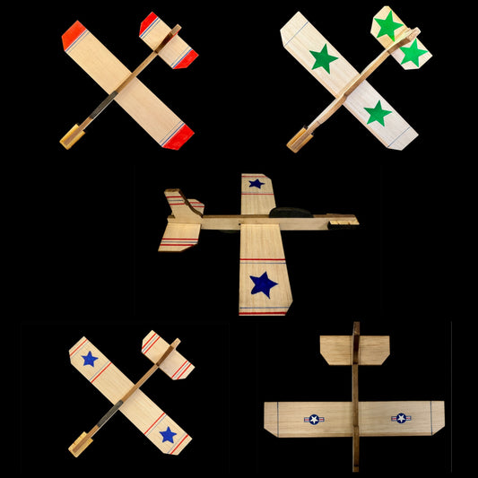 Lot of (2) Innovative New Hand Launch "Tuff Gliders" 9" Wingspan Precision Laser Cut Balsa Made In The U.S.A.