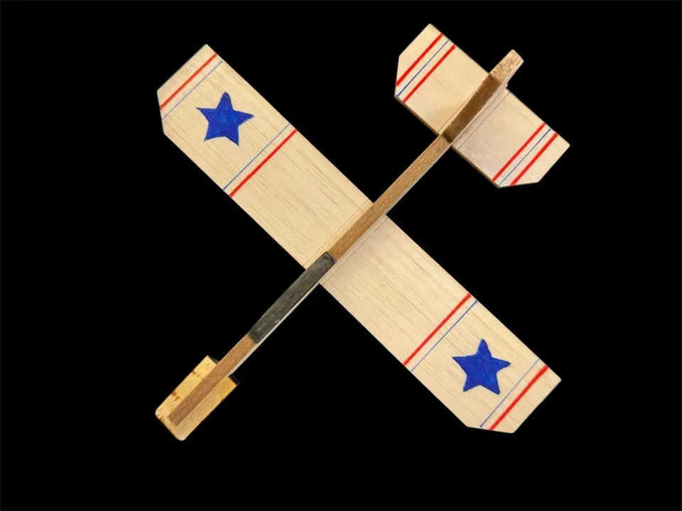 Lot of (2) Innovative New Hand Launch "Tuff Gliders" 9" Wingspan Precision Laser Cut Balsa Made In The U.S.A.